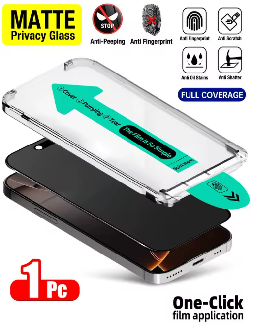 Matte Anti-Peeping Tempered Glass Screen Protector